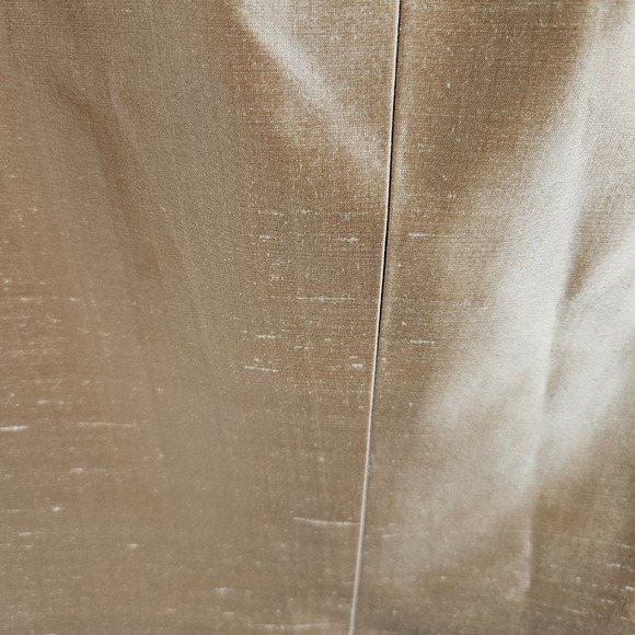 Linda Allard/Ellen Tracy SZ 10 100% Silk Shiny Tan Gold Blazer Designer Classic - Picture 11 of 13